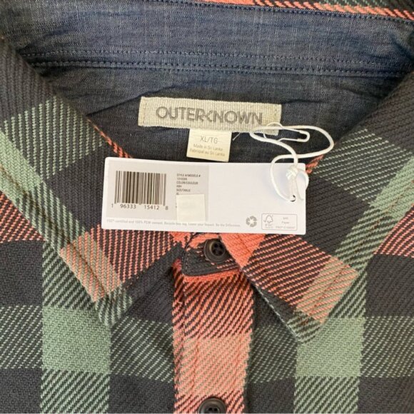 New Outerknown Check pattern button down blanket shirts mens sizes L & XL - Picture 9 of 12